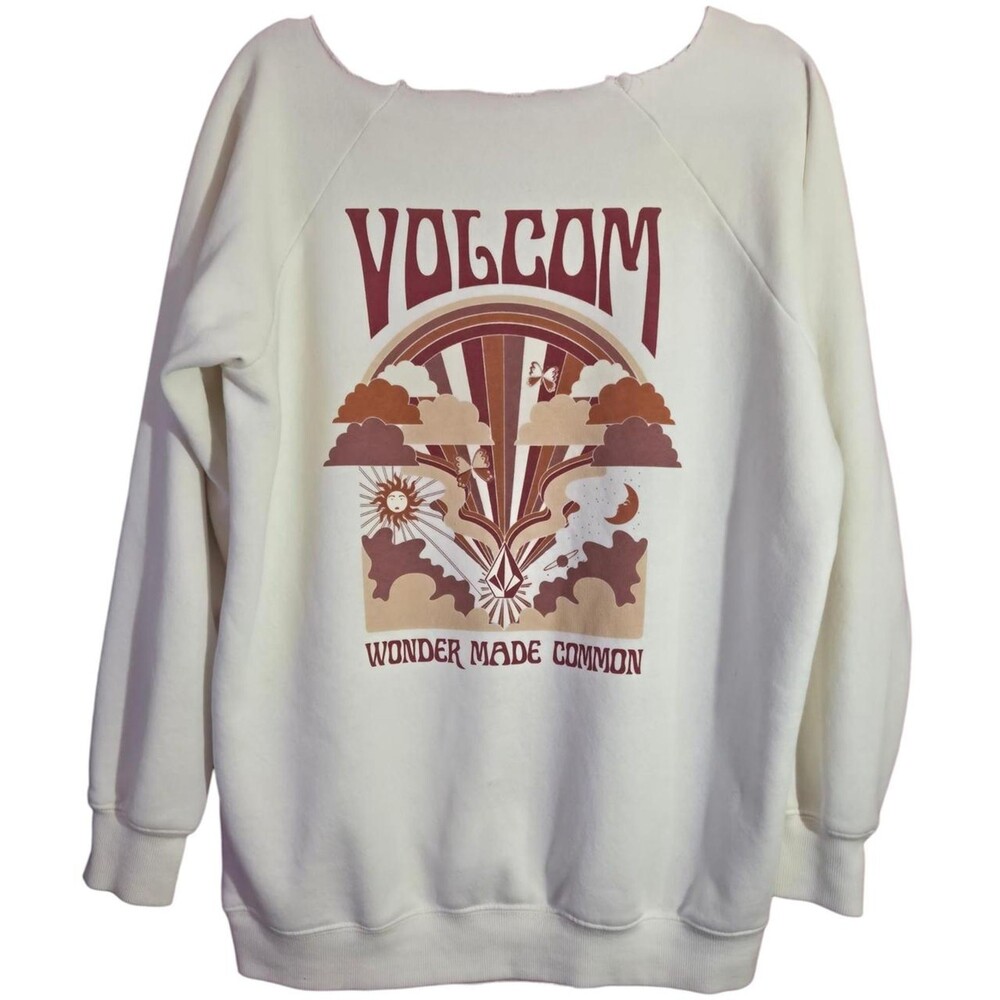 Volcom x Callum Rooney Wonder Made Common Graphic Sweatshirt Raw Cut Neck S